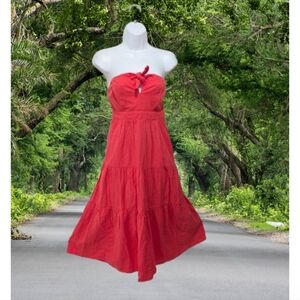 Universal Thread Strapless M Tiered Midi Dress XS Prairie Cottagecore Beach #15